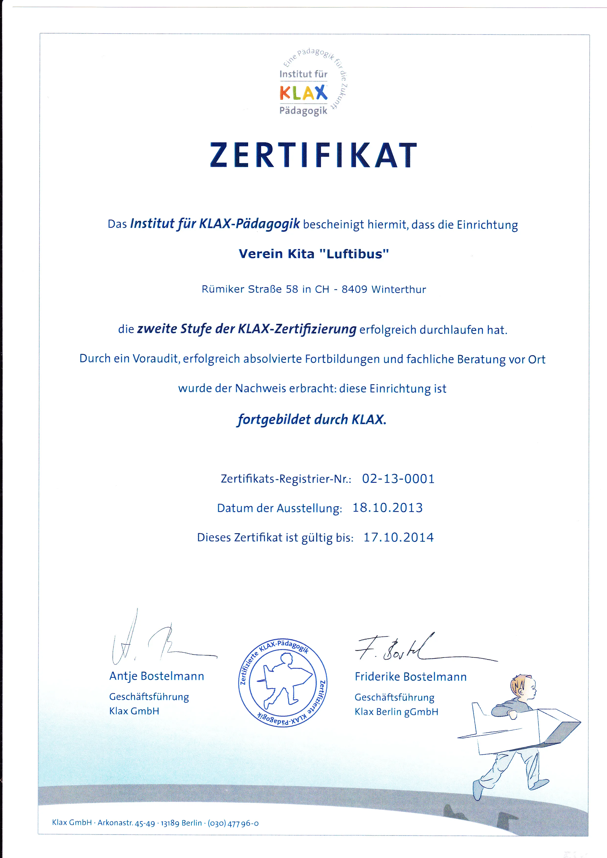 KLAX Zertifikat Stufe 2