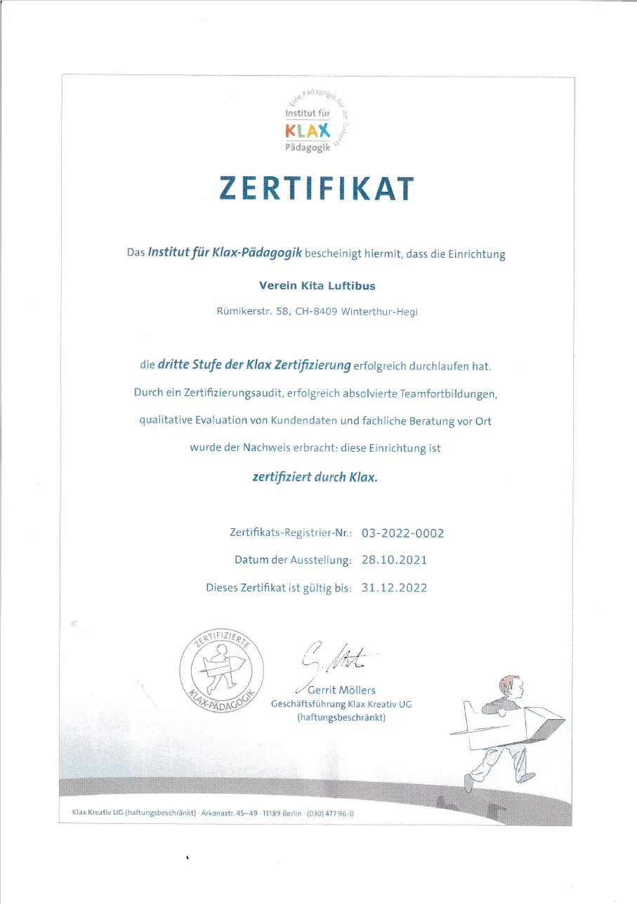 KLAX Zertifikat Stufe 3