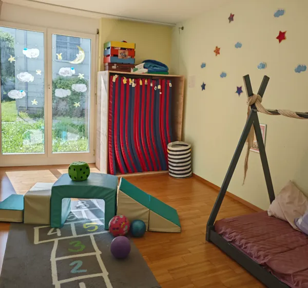 Bewegungs und Schlafzimmer in der Kita Winterthur
